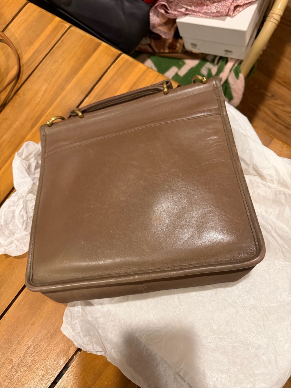 Coach Vintage Taupe Leather Willis Bag #9927 - Picture 3 of 16
